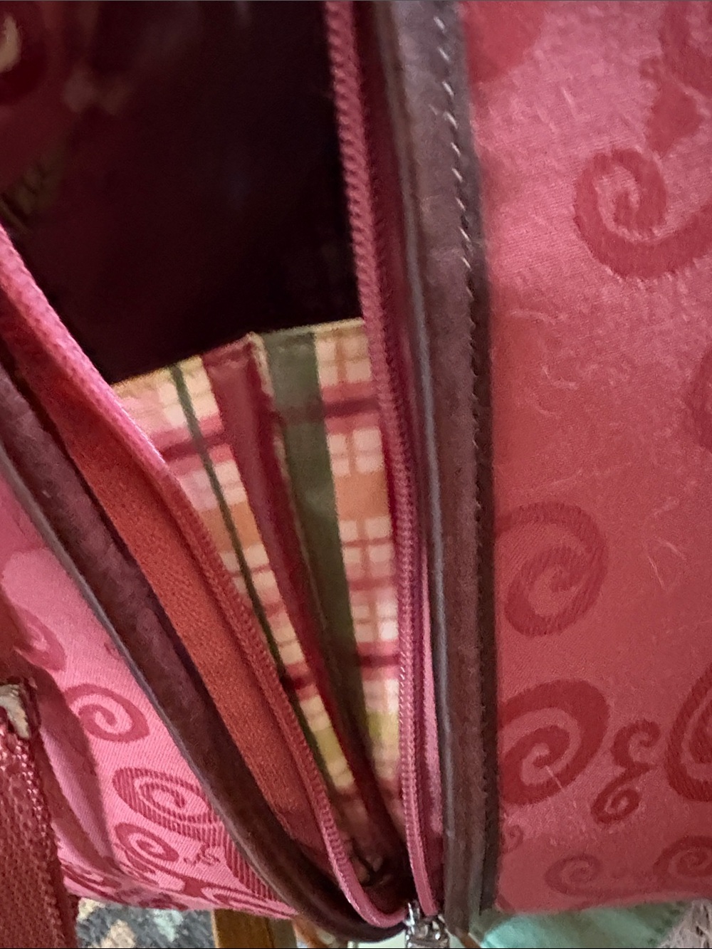 Brighton Pink and Brown Heart Travel Weekender Satchel - Picture 15 of 16